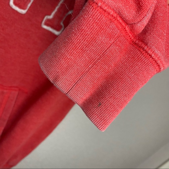 PINK Victoria’s Secret Red/Pink Pull over hoodie Sweater - Picture 8 of 8